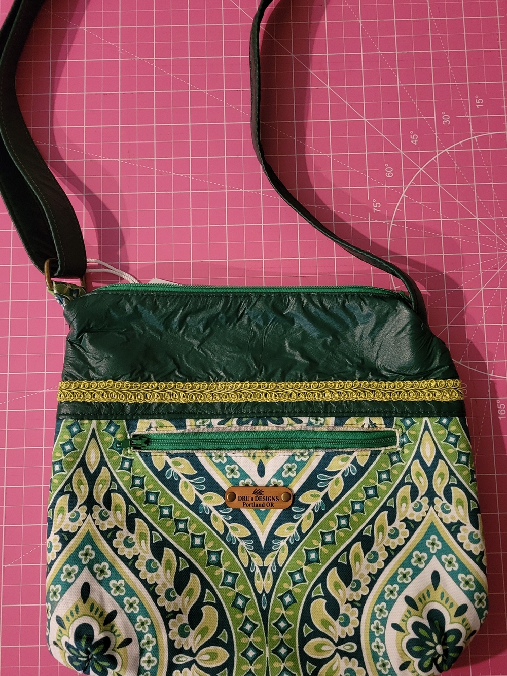 Green Patterned Purse